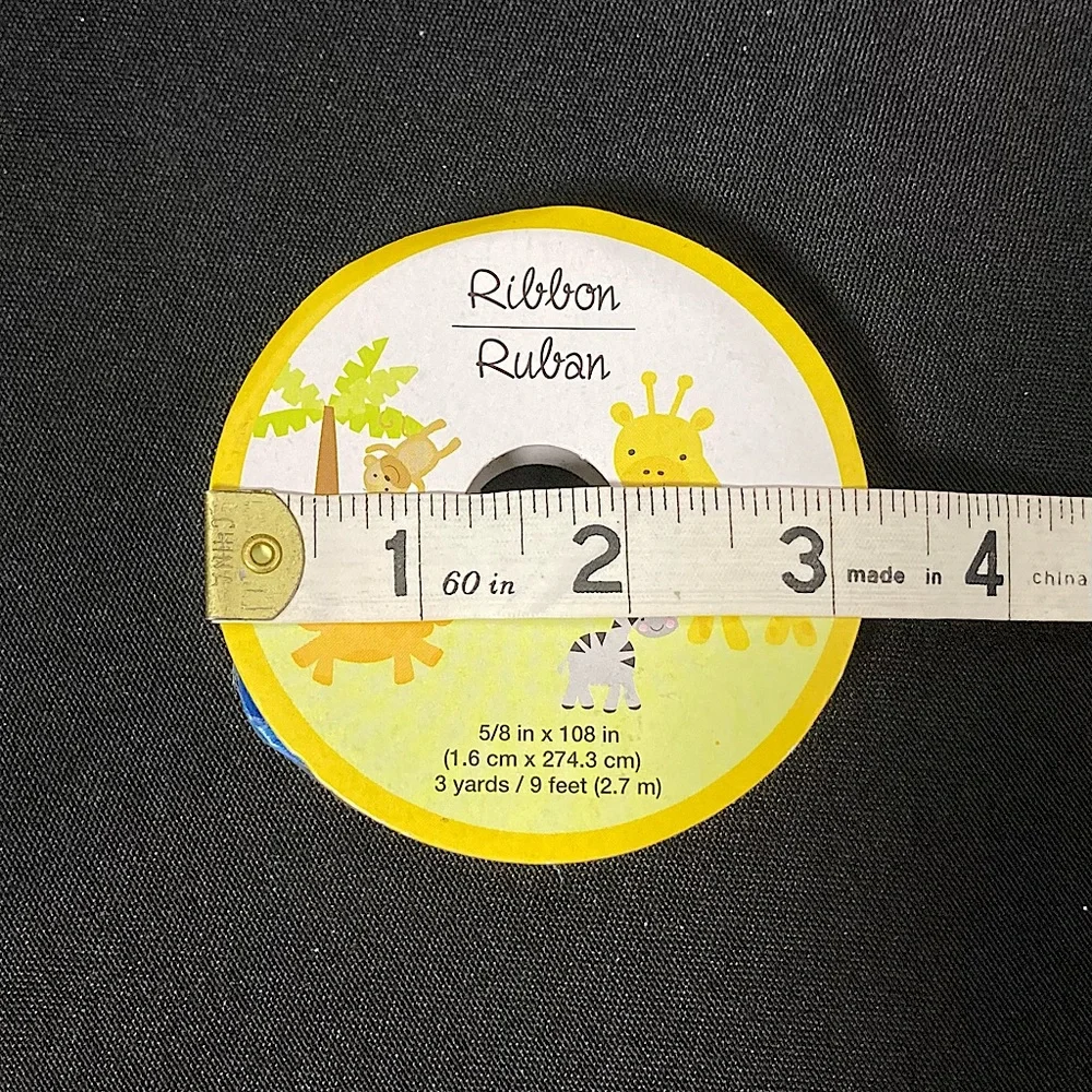 ⭐️ Blue Gingham Check Craft Ribbon 5/8” x 108”